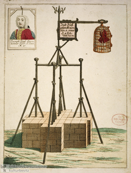 The Gallows from which Joseph Süß Oppenheimer ("Jew Süß") was Hanged (1738)